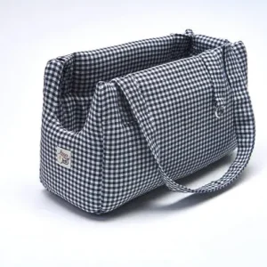 Borse Trasportino per Cani in Tessuto Vichy | Eleganti, Comode e Made in Italy | Leo e Luna