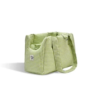 Borse Trasportino per Cani in Tessuto Vichy | Eleganti, Comode e Made in Italy | Leo e Luna