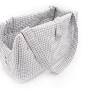 Borse Trasportino per Cani in Tessuto Vichy | Eleganti, Comode e Made in Italy | Leo e Luna
