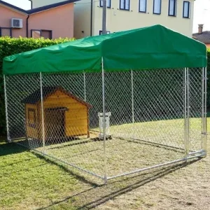 Box Per Cani Modello Lilli Recinto 3,96 X 2,28 Coperto Senza Porta Ciotole