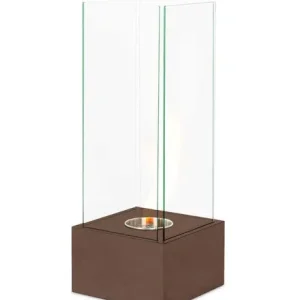Caminetto da terra al bioetanolo moderno quadrato cm 25x25x65h - vari colori