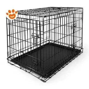 Camon Dog Gabbia pieghevole in Metallo Doppia Porta (108x71x77 cm)