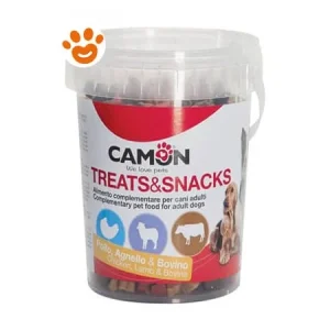 Camon Dog Snack Box Cuoricini con Pollo, Agnello e Manzo
