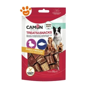 Camon Dog Treats&Snack Cubetti di Anatra e Merluzzo