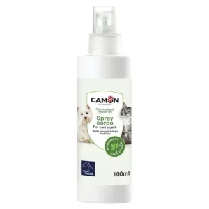 CAMON Spray corpo per cani e gatti con Citronella e Olio di Neem 100ml