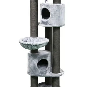 CAT TREE SWEET PETITE BUNGALOW 180CM (GRIGIO FUZZY)