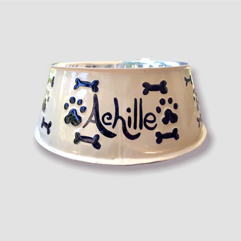 Ciotola Personalizzata Cane | Beige&Nero - Image 2