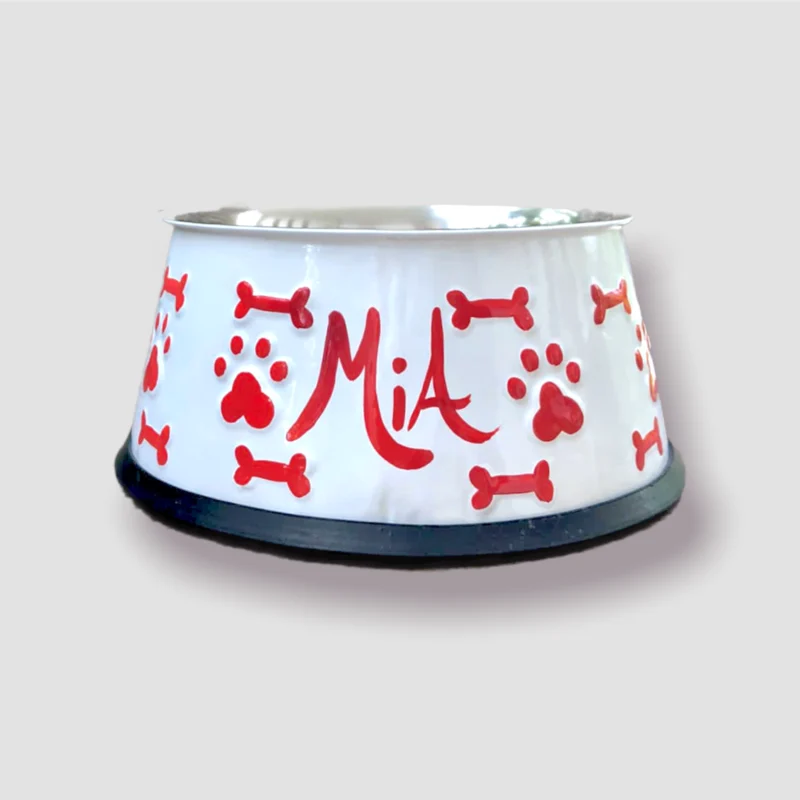 Ciotola Personalizzata Cane | Bianco&Rosso - Image 2