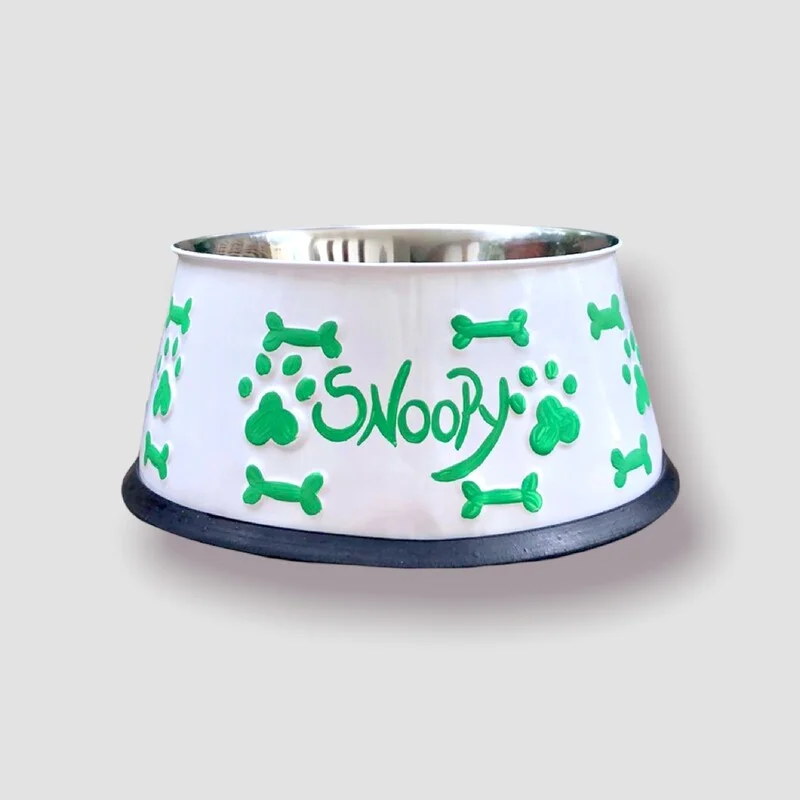 Ciotola Personalizzata Cane | Bianco&Verde