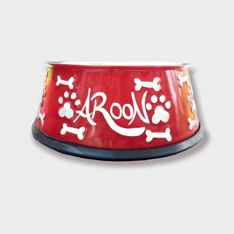 Ciotola Personalizzata Cane | Rosso&Bianco