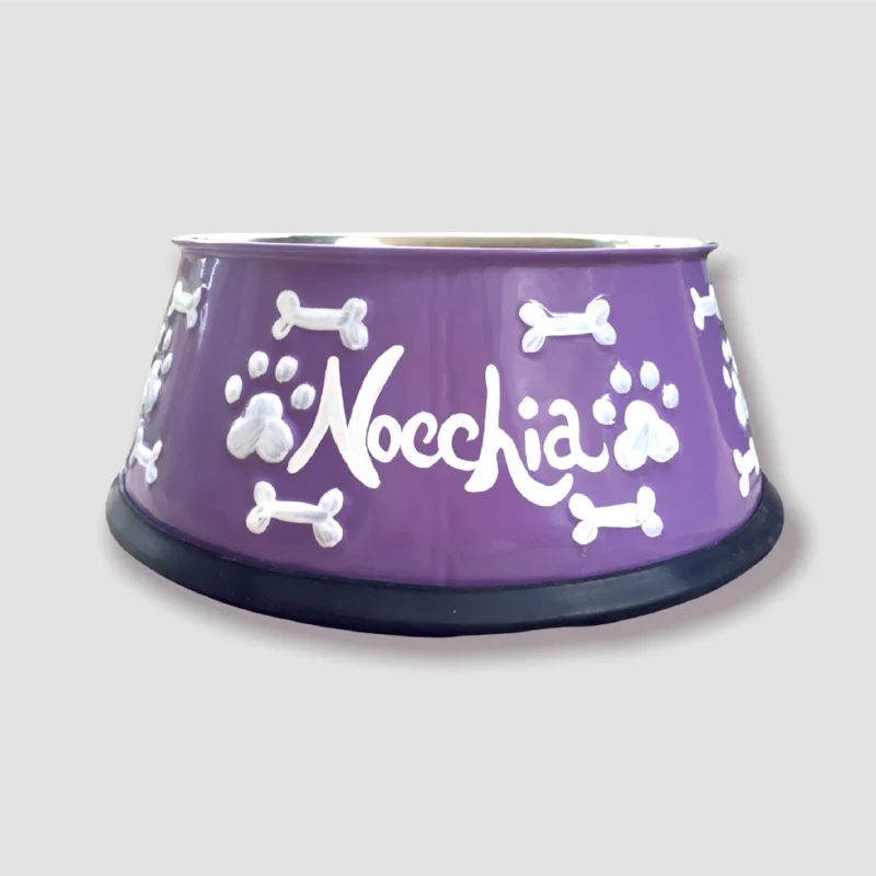 Ciotola Personalizzata Cane | Viola&Bianco