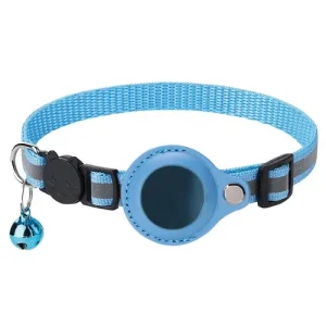 Collare per gatto con porta AirTag in nylon riflettente