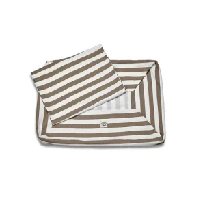 Cover Divanetto Cotone Premium Righe Larghe Marrone