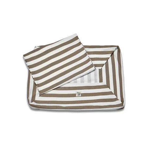 Cover Divanetto Cotone Premium Righe Larghe Marrone