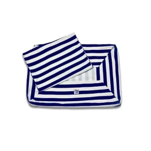 Cover Divanetto Cotone Premium Righe Larghe Navy