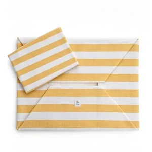 Cover Divanetto Cotone Righe Larghe Giallo
