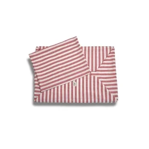 Cover Divanetto Cotone Righe Larghe Rosso