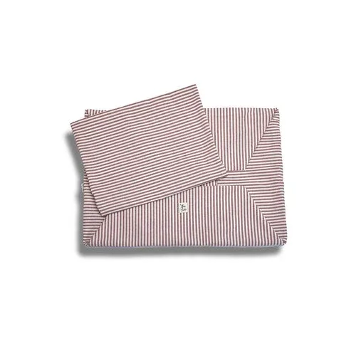 Cover Divanetto Cotone Righe Strette Bordeaux
