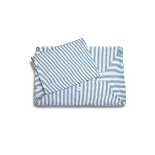 Cover Divanetto Cotone Righe Strette Ottanio