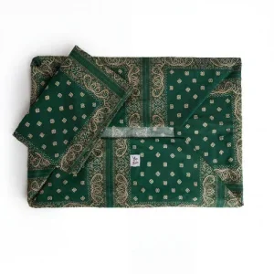 Cover Materassino Cotone Premium Bandana Verde