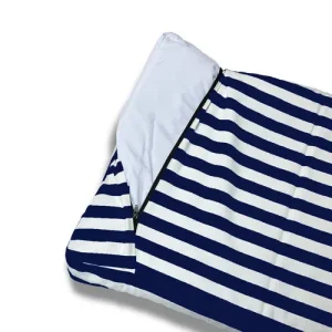 Cover Materassino Cotone Premium Riga Larga Navy