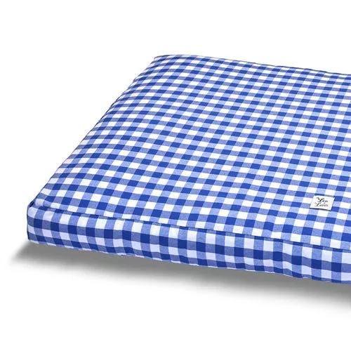 Cover Materassino Cotone Quadretto Bluette
