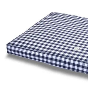 Cover Materassino Cotone Quadretto Navy