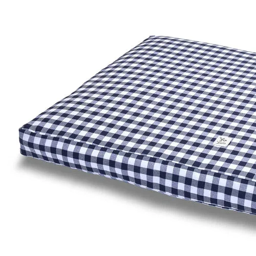 Cover Materassino Cotone Quadretto Navy