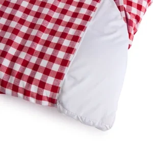 Cover Materassino Cotone Quadretto Rosso