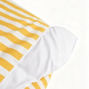 Cover Materassino Sfoderabile Cotone Riga Larga Giallo