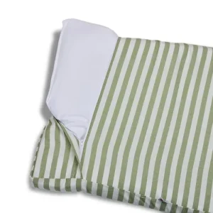 Cover Materassino Sfoderabile Cotone Riga Larga Pistacchio