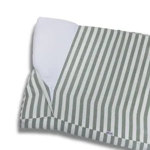 Cover Materassino Sfoderabile Cotone Riga Larga Verde