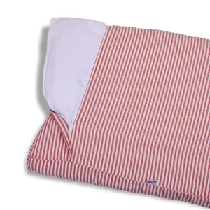 Cover Materassino Sfoderabile Cotone Riga Stretta Rosso