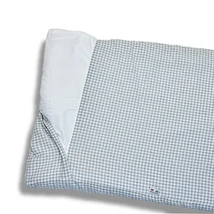Cover Materassino Sfoderabile Vichy Grigio Chiaro