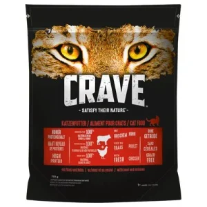 Crave con Manzo e Pollo Crocchette per gatti