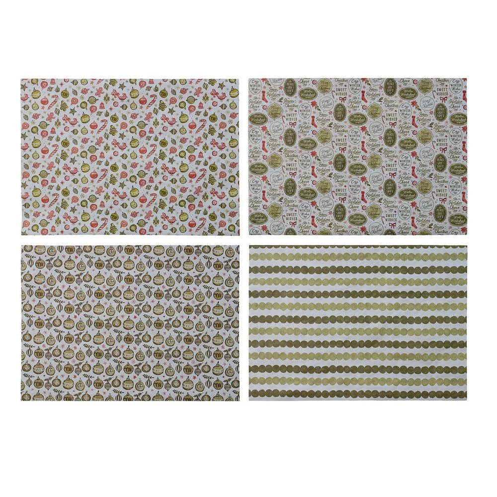 Creative Co-Op Assorted Wrapping Paper Sheets