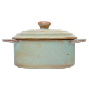 Creative Co-Op Stoneware Mini Matte Celadon Color Baker