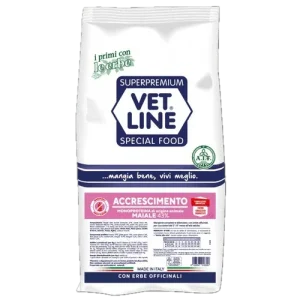 Crocchette Vet line per Cani in Accrescimento Gusto Maiale