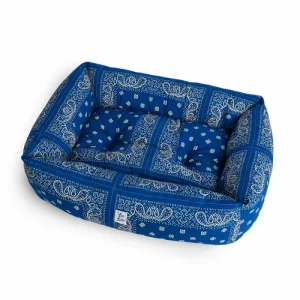 Cuccia Divanetto Cani Bandana Bluette | Made in Italy