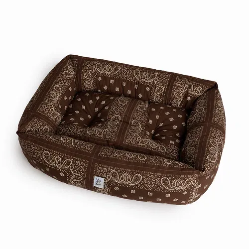 Cuccia Divanetto Cani Bandana Marrone | Made in Italy