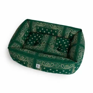 Cuccia Divanetto Cani Bandana Verde | Made in Italy