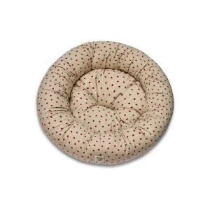 Cuccia Tonda Cotone Panama Little Love Heart Red