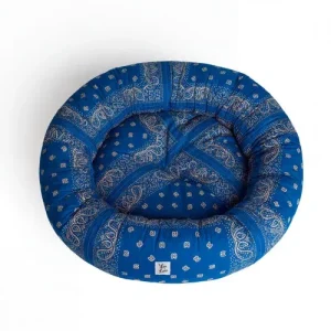 Cuccia Tonda Cotone Premium Bandana Bluette