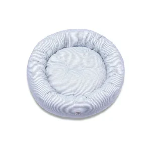 Cuccia Tonda Cotone Righe Azzurre