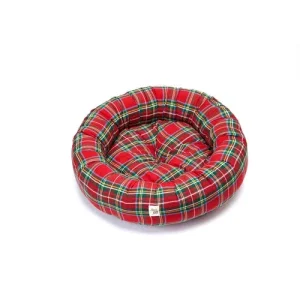 Cuccia Tonda Cotone Scozzese Rosso