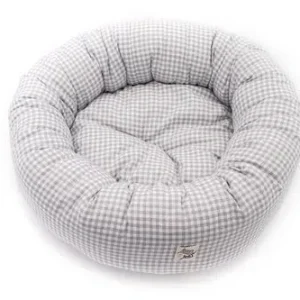 Cuccia Tonda Vichy Grigio Chiaro