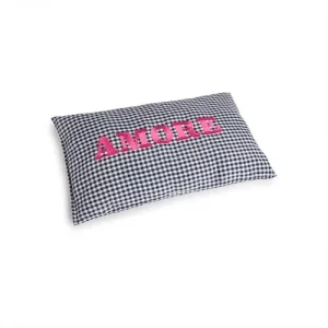 Cuscino Arredo Amore Cotone Vichy Navy