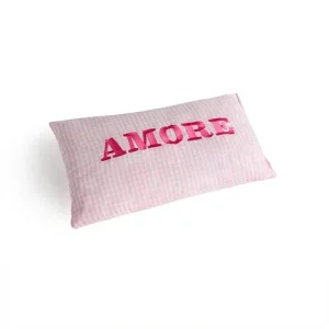 Cuscino Arredo Amore Cotone Vichy Rosa