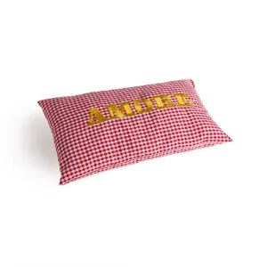 Cuscino Arredo Amore Cotone Vichy Rosso