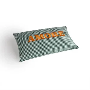 Cuscino Arredo Amore Cotone Vichy Verde